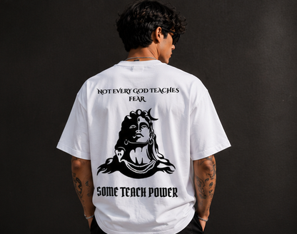 Fear None Oversized Tee-White