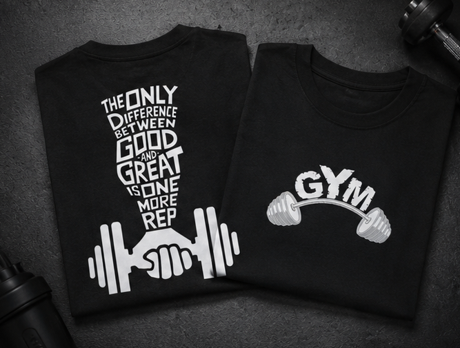 Gym Aura Oversized Tee-Black