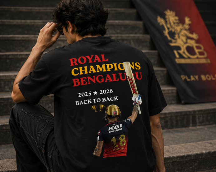 RCB Winning Oversized Tee (Unisex)