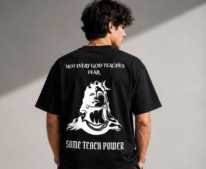 Fear None Oversized Tee-Black