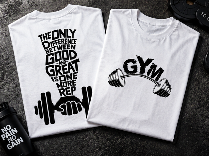 Gym Aura Oversized Tee-White