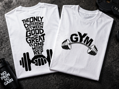 Gym Aura Oversized Tee-White
